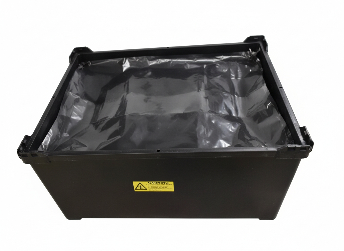 ESD PP Corrugated Bin with Lid